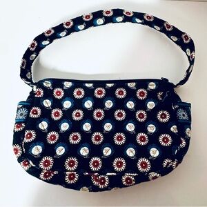 Vera Bradley Floral Patterned Quilted Purse with Libby Night Owl Motif 6” x 11”